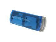 USB 2.0 Mini Micro MMC SD SDHC Card Reader Writer Blue Piocv