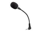 Notebook 3.5mm Plug Sponge Covered Black Silver Tone Mic Microphone