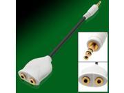 3.5mm Plug Splitter Cable White Black for mp3 mp4 Phone