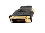 Black Plastic Shell HDTV DVI D Dual Link Male to HDMI Male Converter