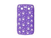 Hollow Out Paw Plastic Purple Shell for Blackberry 9700
