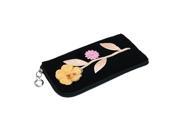 Colorful Flower Print Corduroy Cell Phone Mp4 Bag 5.5