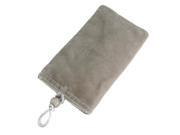 Three Fourth Sealed Gray Velvet Phone Cover Bag New