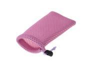 Pink Mesh Pouch Soft Bag for Cell Mobile Phone Mp3 Mp4