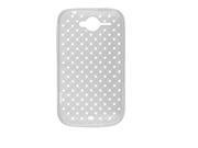 Clear White Woven Pattern Soft Case for HTC Wildfire G8