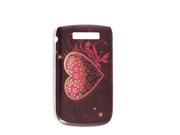 Chocolate Color Heart Print Cover for Blackberry 9800