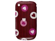 Unique Bargains Hard IMD Striped Print Back Case for Blackberry 8520