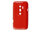 Red Protective Soft Plastic Cover Case Shell for HTC EVO 3D G17