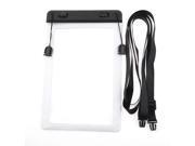 Adjustable Strap White Plastic Waterproof Pouch Cover for Apple iPad Mini