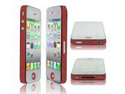 Unique Bargains Self Adhesive Red Frame Sticker Edge Wrap Decal for iPhone 4G 4S