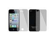 2 in 1 Set Back Front Anti Glare Clear Screen Protector for iPhone 4 4S