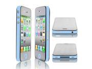 Unique Bargains Self Adhesive Blue Side Button Sticker Edge Wrap Decal Decor for iPhone 4G 4S