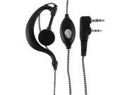 Unique Bargains Black White Braid Cord Single Wire Radio Earphone Ear Hanger 8mm Spacing
