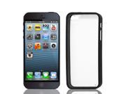 Black Soft Rim Clear Hard Plastic Case Cover for Apple iPhone 5 5S 5G