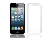 White Soft Rim Clear Hard Plastic Case Cover for Apple iPhone 5 5S 5G
