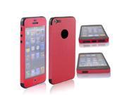 Unique Bargains Self Adhesive Red Decal Sticker Front Back Side Set for iPhone 5 5G 5th