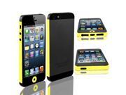 Unique Bargains Self Adhesive Edge Wrap Decal Button Sticker Shield Yellow for iPhone 5 5G