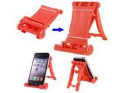 Red Plastic Folding Smart Phone Multi Stand Holder for iPad 1 2 3