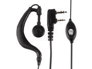 Unique Bargains Ear Hook 2 Pin Jack Microphone Headset Earphone for Kenwood Walkie Talkie