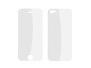 2 Pcs Front Back Clear Screen Protector Guard Cover for iPhone 5 5G