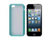 Turquoise Clear TPU Soft Plastic Edge Cover Case for iPhone 5 5G