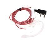 Red Plastic 2 Pin 1.2M Cable Earpiece Earphone for Kenwood Radio