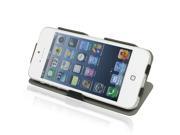 Solid Black Faux Leather Pouch Cover Case for Apple iPhone 5 5G