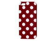 White Polka Dot Dark Red Plastic TPU Phone Case Cover for Apple iPhone 5 5G