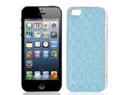 Unique Bargains Pale Blue Glitter Powder Rhombus Pattern Hard Back Case Cover for iPhone 5 5G
