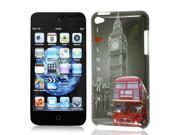 Double Decker Bus Big Ben Print IMD Hard Back Case Cover Gray for iPod Touch 4G