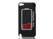 Black Low Battery Pattern IMD Hard Back Case Cover for Apple iPod Touch 5 5G