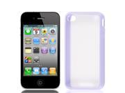 Light Purple Soft Brim Clear Plastic TPU Hard Case Cover for Apple iPhone 4 4S