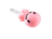 Pink Smiling Face 3.5mm Earphone Anti Dust Plug Cap Jack for Smartphone MP4