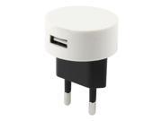 EU Plug Home Wall White USB Charger Power Adapter for Cell Phone AC 100 240V