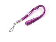 MP4 Cell Phone Work Cards Purple Braided Neck Strap Lanyard