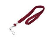 Unique Bargains MP3 Mobile Phone Work Cards Red Braided Neck Strap Lanyard