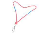 Plastic Beads Linked Mobile Phone Neck Strap Shocking Pink Blue
