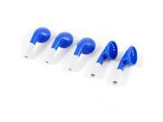 Blue White Plastic Housing R Type Spare Parts Earphoen Shell Crust 5 Pcs