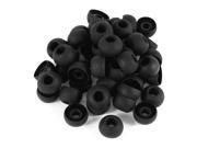 Silicone in Ear Earphone Pad Earbud Cap Tip Cover Replacement Black 50 Pcs