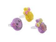 Girl Face Lollipop Stopper Dust 3.5mm Earphone Ear Jacks 3 Pcs for Mobile Phone