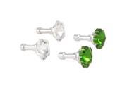 4 Pcs Green Clear Crystal 3.5mm Earphone Dust Plug Cap Cover for Mobile Phone