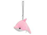 Pink White Plush Dolphin Pendant Mobile Phone Strap String Hanging Decoration
