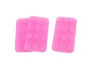 3PCS Simple Mobile Phone Sucker Magic Stand Holder Pink