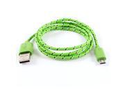 Unique Bargains Green USB A to Micro B 5Pin M M Data Transfer Charging Cable 3.28Ft for HTC