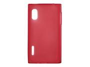 Anti Dust Soft Plastic Red Skin Case Shell for LG optimus L5 E610 E615