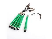5 Pcs Antidust Stopper Capacitive Touch Screen Stylus Pen Green for Mobile Phone