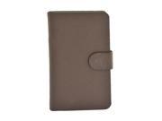 Chocolate Color Textured Faux Leather Magnetic Closure Phone Holder Pouch