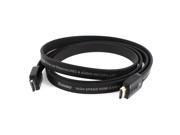 Black HDMI Male to Male Flat Cable Cord 1.5M 5ft for 1080P HDTV HD LCD