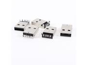 5 Pcs USB Male Type A Port Right Angle 4 Pin DIP Jack Socket Connector