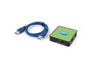 Square Notebook External USB 3.0 4 Port Hub Extension Share Adapter 5Gbps